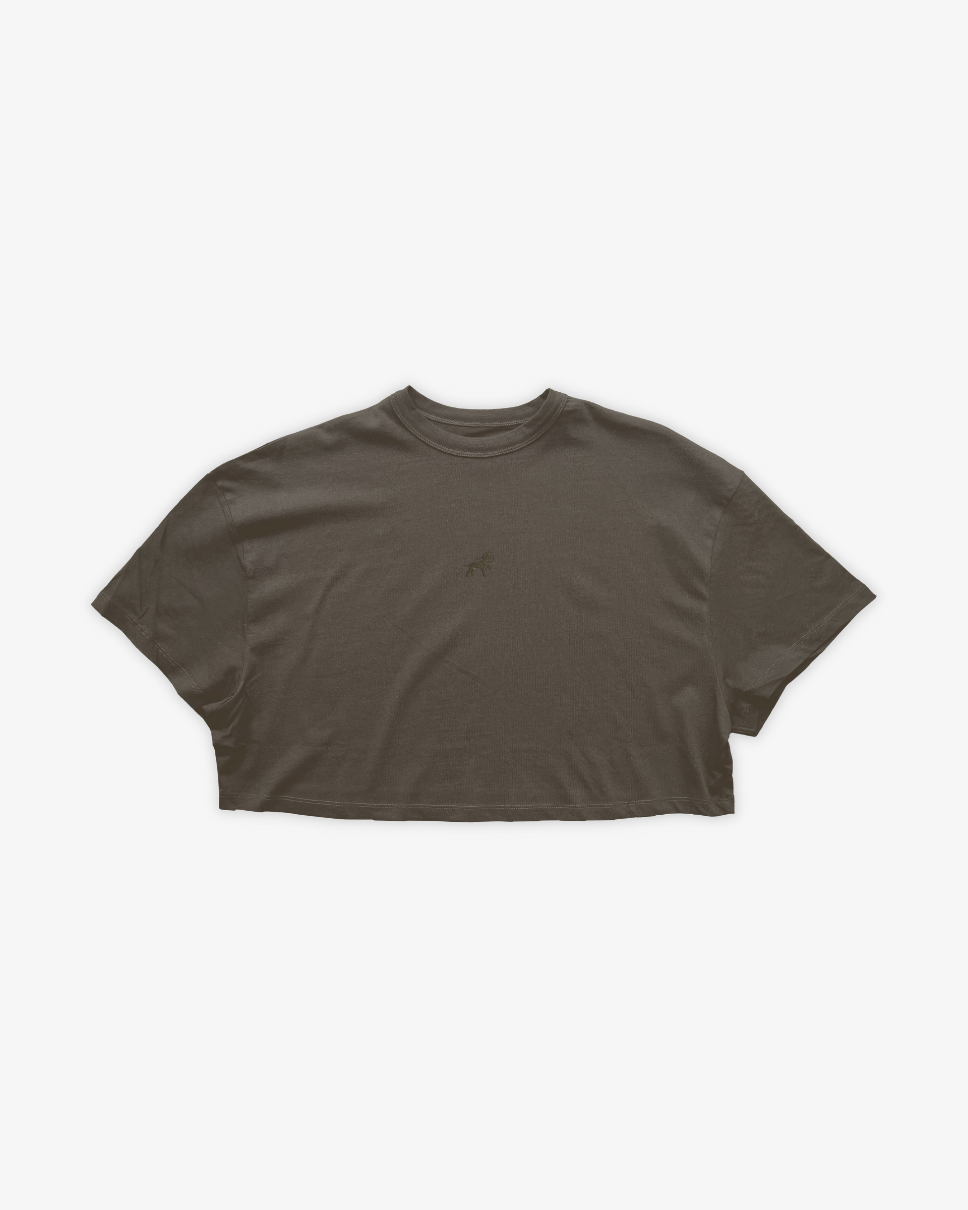 HEMP IRIS CROPPED TEE - VERDE