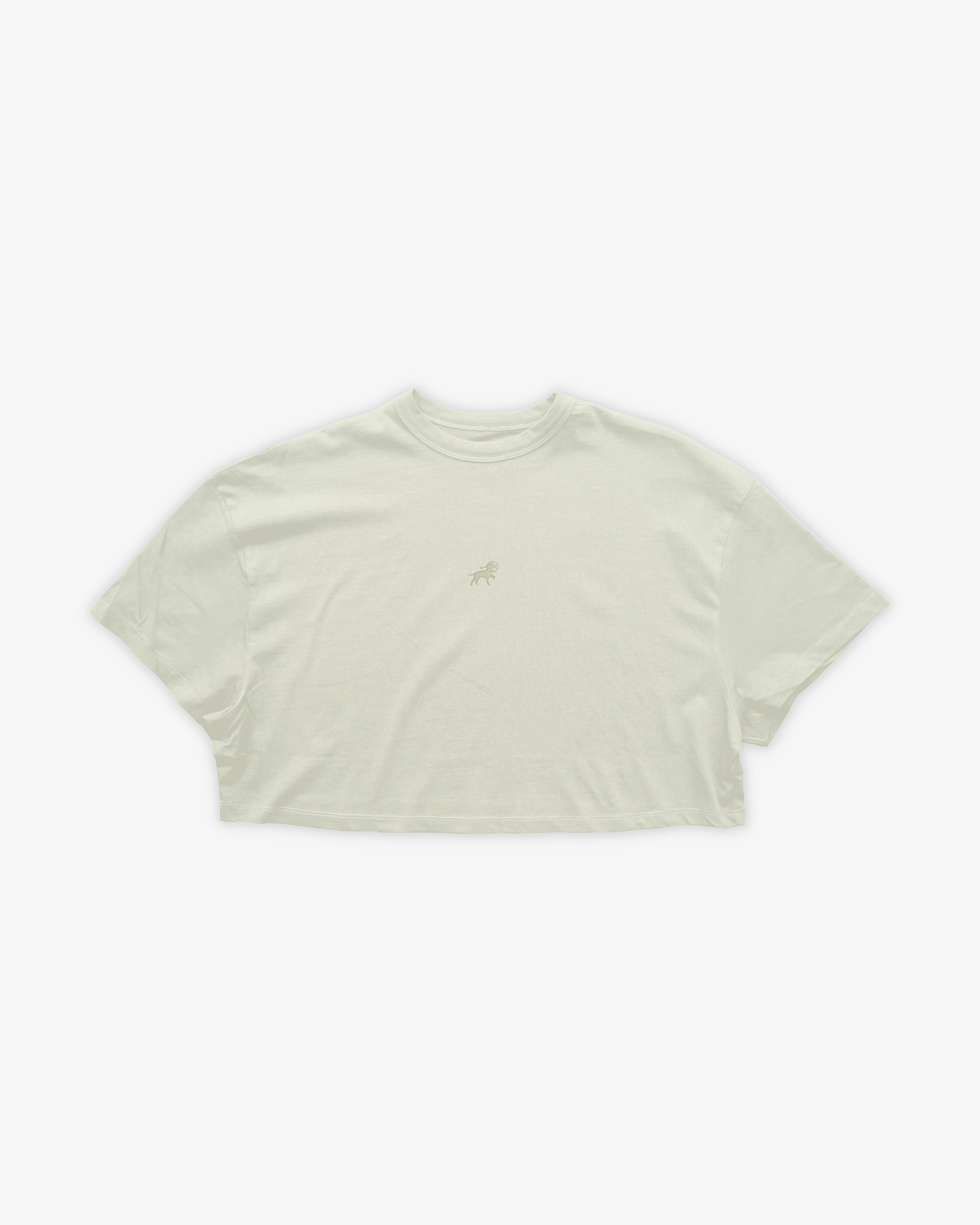 HEMP IRIS CROPPED TEE - VERDE CLARO