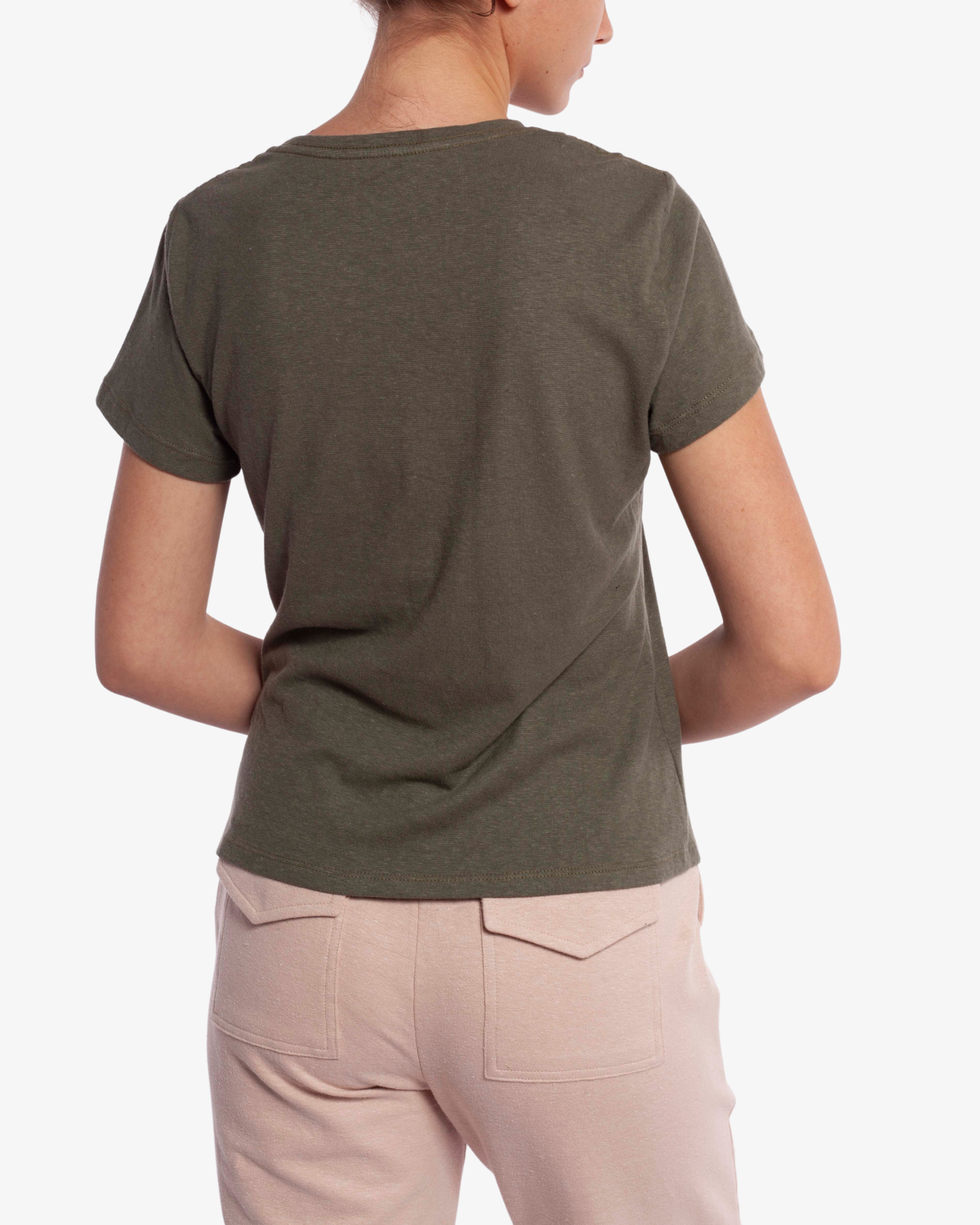 HEMP ASTER CLASSIC T-SHIRT - VERDE OSCURO